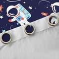 thumbnail image 4 of Castle Fairy Kids Boys Girls Cartoon Astronaut Rocket Black Out Curtains,Galaxy Universe Curtains Pack of 2 (42x63 Each),Kawaii Cosmos Planet Bedroom Curtains,Luxury Bedroom Decor, 4 of 6
