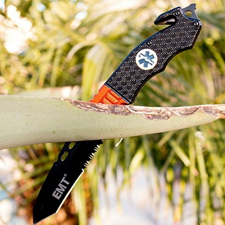 Best EMT Folding Knife with Easy Spring Assisted Opening - Perfect Gift Idea & Not Found in