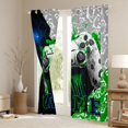 thumbnail image 3 of Feelyou 3D Green Gamepad Black Out Curtains for Kids, Artwork Fashion Honeycomb Curtains Pack of 2 (42x63 Each), Video Gaming Controller Bedroom Curtains, Living Room Curtains Decor, 3 of 6