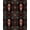Black Red Ivory, Pattern 4, variant on ODIKA Damask Coffin Gothic Decorations Cross Skull Halloween Horror Bat Playful Stain Resistant Flatwoven for Entryway, Kitchen, Mudroom