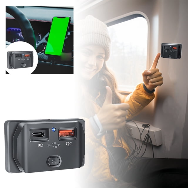 Revamp Your Car’s Tech With Advanced USB Multiple Ports and Stylish Finish For Every Driver! Leather for Car Interior Car Exterior Interior Glow Lights for Cars Automotive Light Car Spray Automotive