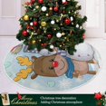 thumbnail image 6 of FMSHPON Cute DeerSnowman Xmas Christmas Tree Skirt Stand Mat for Holiday Party Decoration Indoor Outdoor 36 inches, 6 of 6