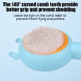thumbnail image 5 of Blue Self Cleaning Pet Grooming Brush Stainless Steel Pins One Click Hair Removal For Dogs Cats Ergonomic 7X3 Inch Multiple Colors, 5 of 7