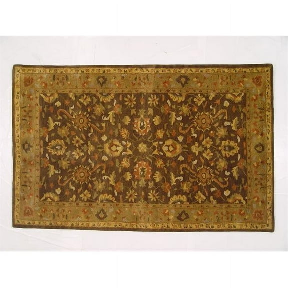 Lifestyles LS-RM18 5 x 8 ft. Kavera 100 Percent Long Fiber Wool Hand Made Rug- Chocolate