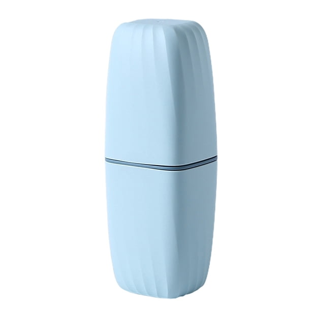 Vaso para cepillo de dientes con tapa, soporte para cepillo de dientes de viaje, estuche portátil para cepillo de dientes y soporte para baño, escuela y negocios