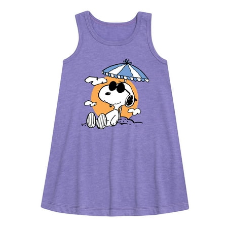 

Peanuts - Snoopy Beach Day - Toddler and Youth Girls A-line Dress