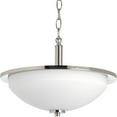 thumbnail image 2 of Progress Lighting Replay 2-Light Semi-Flush Ceiling Light, Polished Nickel, White Glass Shade, 2 of 7