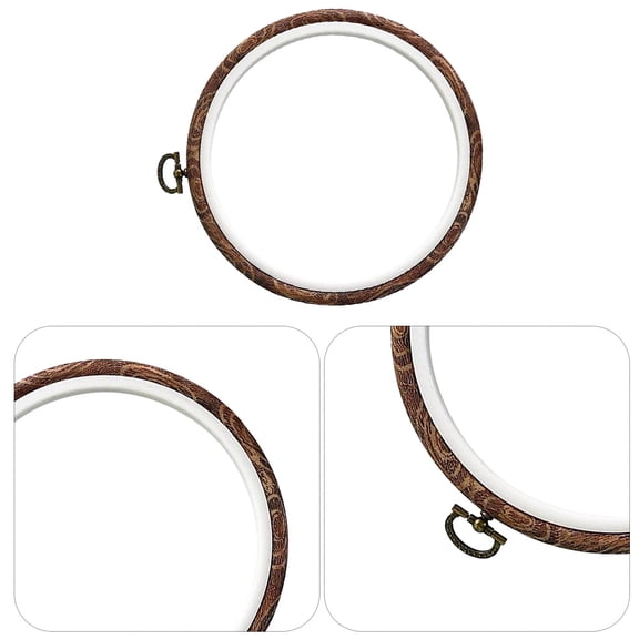 Milisten Multi-Size Plastic Cross Hoop with Rubber Grip for Needlework, Quilting, Embroidery and Craft Projects