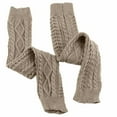 thumbnail image 4 of HKYNLAG Womens Leg Warmers Cable Knitted Thigh High Socks Winter Over Knee Boot Socks Leggings Beige One Size, 4 of 4