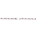 thumbnail image 4 of Gem Stone King 925 Sterling Silver Heart Shape Pink Created Sapphire and White Lab Grown Diamond Greek Vine Flower Tennis Bracelet for Women (6.04 Cttw, 7.5 inch), 4 of 4