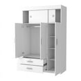 thumbnail image 4 of Atlin Designs Armoire de Chambre Spacieuse en Bois Moderne à 2 Portes en Blanc, 4 of 8