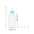 thumbnail image 3 of Pet Feeding Bottle, Pet Nursing Bottles Kit with Soft Nipple, Replacement Original Feeding Bottle for Newborn Kittens Puppies Rabbits Small Cat Dog Animals, Clear,120ml, 3 of 6