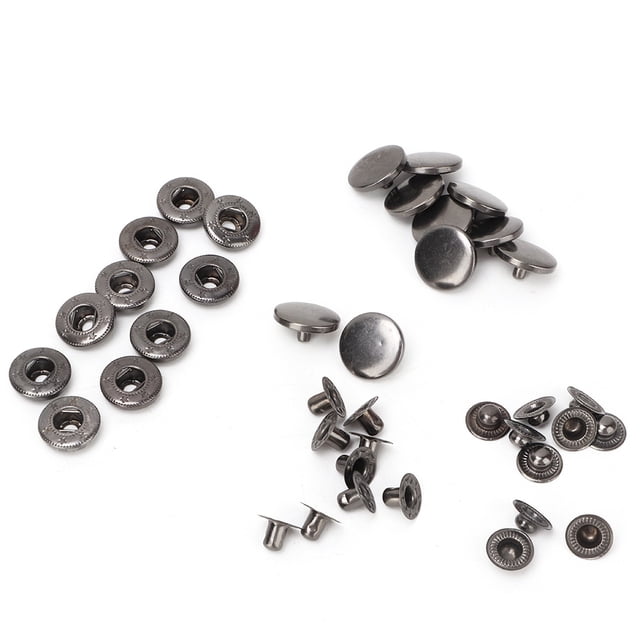 15mm Metal Press Stud Snap Button Fastener Clothes Accessories, Durable Copper Material, DIY Artwork Sewing with Compact Appearance