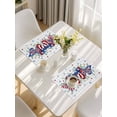 thumbnail image 5 of Blue Red Butterfly 4th of July Placemats Set of 4, Stars Independence Day Grey Plaid Placemats for Dining Table, Place Mats for Kitchen Tabletop, Waterproof Wipeable Dining Table Mats Set, 5 of 9