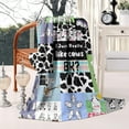 thumbnail image 2 of Cute Cow Print Blanket Warm Super Soft Micro Flannel Blanket for Bed Sofa Plane/Living Room Decor 50x60 Inch, 2 of 6