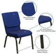 thumbnail image 2 of HERCULES Series 18.5''W Stacking Church Chair in Navy Blue Patterned Fabric - Gold Vein Frame, 2 of 9