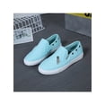 thumbnail image 5 of Fangasis Women Skate Shoe Comfort Flats Zipper Canvas Sneaker Sports Lightweight Sneakers Blue 43, 5 of 7