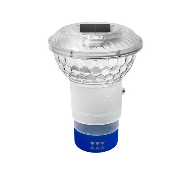 mmirethe Waterproof Pool Chlorine Floater With Built-in 800mAh Battery Bright ABS Fish Tank Light Pool Lights