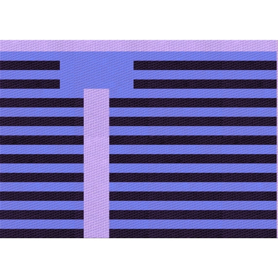 Ahgly Company Indoor Rectangle Patterned Purple Mimosa Purple Area Rugs, 5' x 8'
