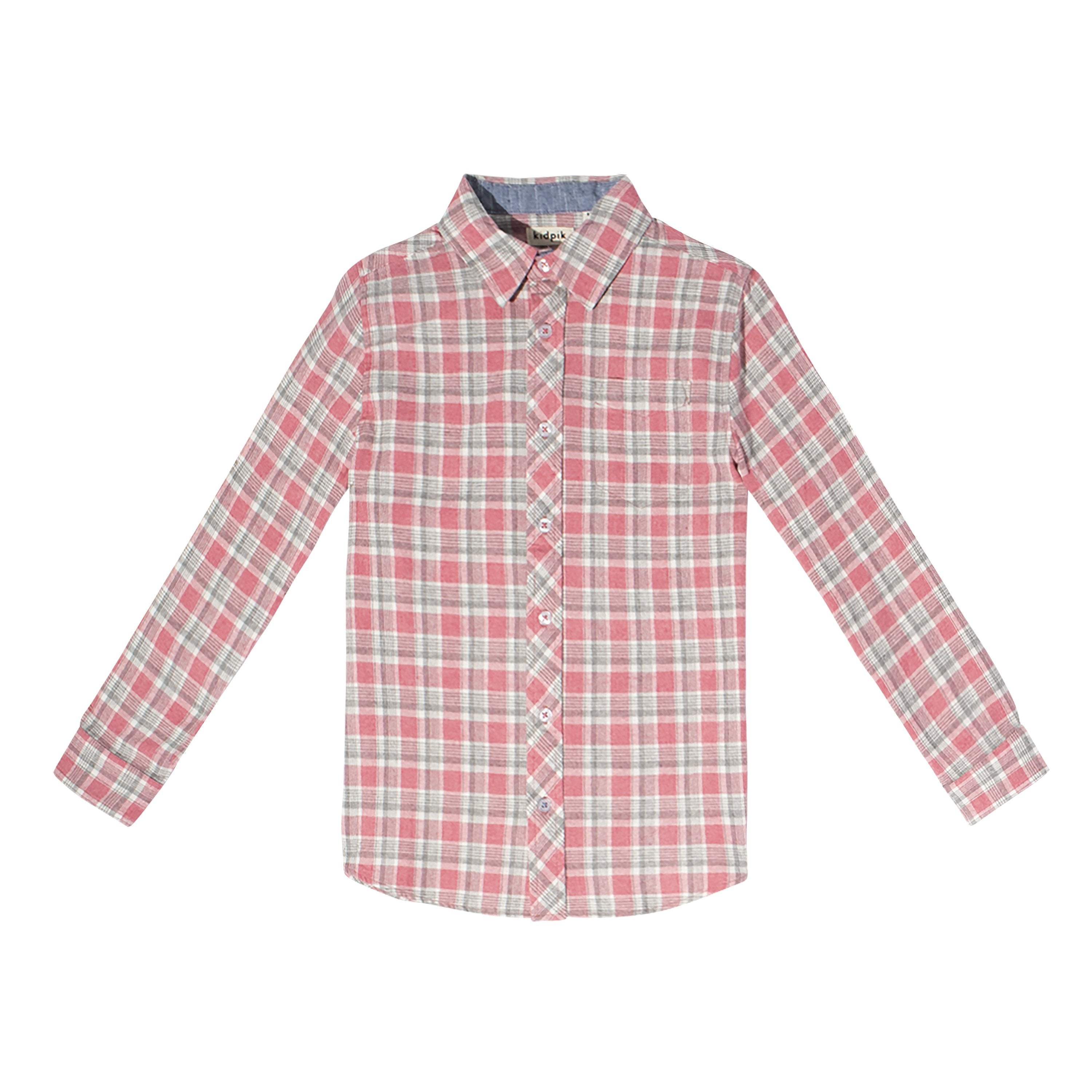 KIDPIK Boys Long Sleeve Chesapeake Plaid Flannel Shirt, Size: XXS (4) - M  (10) - Walmart.com
