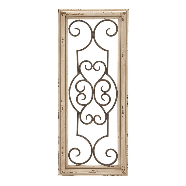 52732 Wood Metal Wall Panel Wall Decor