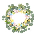 thumbnail image 1 of Corona de Rosas Corona de Verano Corona de Margaritas de Moda Simple, Corona de Flores Artificiales para Puerta de Entrada Jardín, Boda, Pared, Patio, 1 of 8