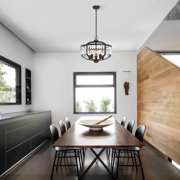 CHLOE Kenna Transitional 5 Light Rubbed Bronze Ceiling Pendant Fixture 20 Width