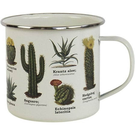 Gift Republic Enamel Cactus Mug