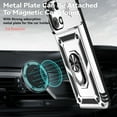 thumbnail image 3 of Allytechgroup Rotatable Kickstand Case for Motorola Moto G (2025), Military Grade Drop Protection Slide Camera Cover Anti-Scratch Case with Kickstand Support Magnetic Car Mount, Silver, 3 of 8