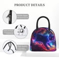 thumbnail image 4 of Balery Cosmic Cat Psychedelic Journey Bolsa de Almuerzo para Mujeres, Caja de Almuerzo, Bolsa de Almuerzo Pequeña Impermeable, Tote de Almuerzo Reutilizable con Gran Capacidad, 4 of 6