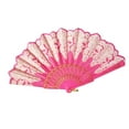 thumbnail image 3 of Chinese Spanish Style Craft Fan Silk Folding Flower Fan Hand Held Dance Souvenir Gift, 3 of 10