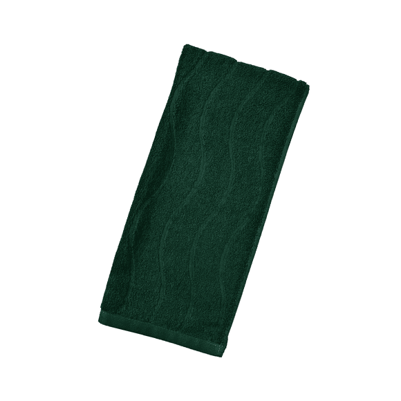 Ngheia Serviette Verte Forêt, Ensemble de Serviettes à Main à Rayures Ondulées pour Salle de Bain Cuisine, Serviette en Coton Couleur Unie Épaissie pour Adultes Motif Eau Très Absorbant, 1 Serviette