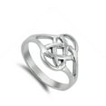 thumbnail image 4 of Criss Cross Celtic Love Knot Infinity Ring .925 Sterling Silver Band Jewelry Female Male Size 5, 4 of 4