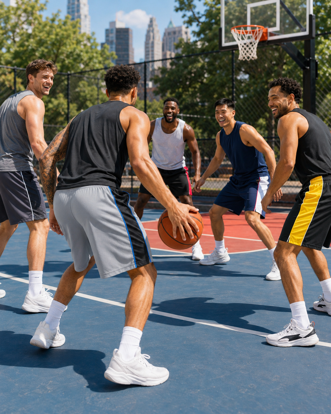 Daresay Men's 5-Pack Athletic Mesh Shorts with Pockets photo 6