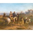 thumbnail image 2 of Paul Philippoteaux 18x15 Black Ornate Wood Framed Double Matted Museum Art Print Titled - Riders in the Desert, 2 of 5