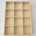 thumbnail image 3 of Caja de madera para artículos diversos, sin tapa, con 30 compartimentos, estilo pastoral 12 cuadrícula, 3 of 8