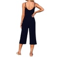 thumbnail image 3 of OutfitShow Women Summer Sleeveless Spaghetti Strap Wide Leg Romper Jumpsuit with Pockets Casual Loose Fit, 3 of 5