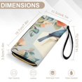 thumbnail image 6 of Womens Wallet Bifold Ladies Cluth Bag Wristlet Wrist Strap Long Purse Vintage Flowers Birds Design, 6 of 6