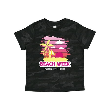 

Inktastic Beach Week Panama City Florida with Palm Trees Gift Toddler Toddler Girl T-Shirt