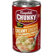 Campbell's Chunky Soup, Ready to Serve Creamy Chicken and Dumplings Soup, 18.8 oz Can