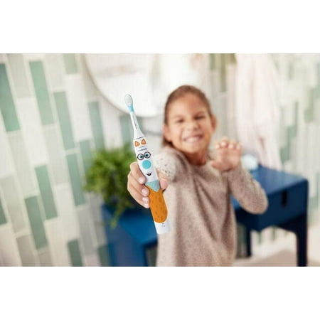 Philips Sonicare - Sonicare for Kids Design a Pet Edition Electric Toothbrush - White With Aqua Blue Button