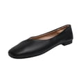 thumbnail image 2 of Gealkoca Square Toe Ballet Flats for Women Soft Leather Shoes Slip On Loafer Flats Comfortable Casual Dress Shoes Women's Casual Soft Soled Loafers, 2 of 7