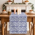 thumbnail image 2 of Table Runner - 36 Inch Long, Purple Flower Pattern Kitchen Dining Table Runner Dresser Scarves, Vintage Floral Botanical Simple Farmhouse Decor for Coffee Tables Wedding Party Banquet, 2 of 8