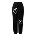 thumbnail image 5 of Owordtank Women's Graphic Sweatpants Streetwear Elastic Waist Drawstring Baggy Jogger Sweatpants for Women, 5 of 5