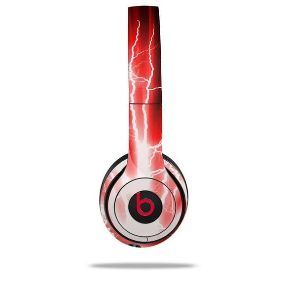Skin Decal Wrap for Beats Solo 2 and Solo 3 Wireless Headphones Lightning Red (BEATS NOT INCLUDED) by WraptorSkinz
