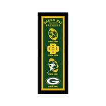 Green Bay Packers 12" x 36" Logo Heritage Framed Banner
