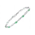 thumbnail image 6 of RYLOS Matching Jewelry Infinity Wave Set: Sterling Silver Infinity Wave Tennis Bracelet, Ring & Necklace Gemstone w/ Diamonds Adjustable 7"-8" Wrist & 18" Chain Emerald May Birthstone Ring Size 10, 6 of 9