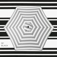 thumbnail image 4 of Best Choice Products 10ft Outdoor Steel Market Patio Umbrella w/ Crank, Tilt Push Button, 6 Ribs - Striped Black, 4 of 7