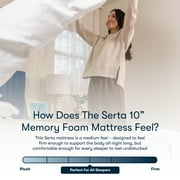 Serta 10 King Medium Gel Memory Foam Mattress – Cooling Comfort & Pressure Relief