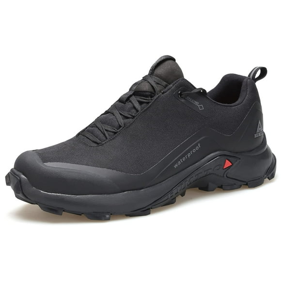 Zapatillas de senderismo HUMTTO para hombre, todo terreno, impermeables, talla 10, color negro